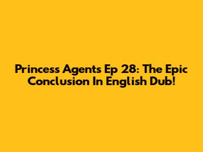 Princess Agents Ep 28: The Epic Conclusion In English Dub!