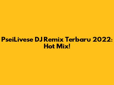 PseiLivese DJ Remix Terbaru 2022: Hot Mix!
