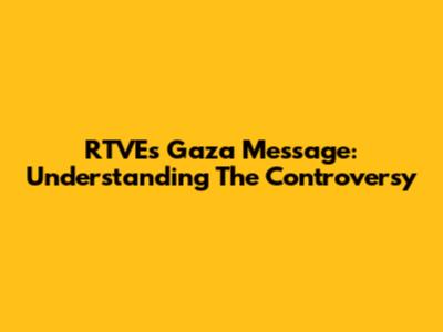 RTVE's Gaza Message: Understanding The Controversy