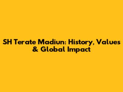 SH Terate Madiun: History, Values & Global Impact
