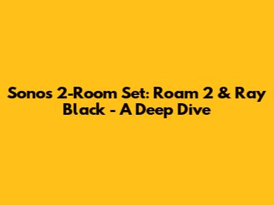 Sonos 2-Room Set: Roam 2 & Ray Black - A Deep Dive