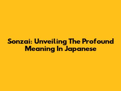Sonzai: Unveiling The Profound Meaning In Japanese