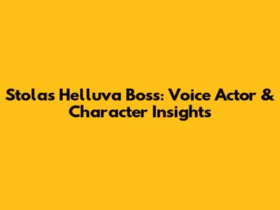 Stolas Helluva Boss: Voice Actor & Character Insights
