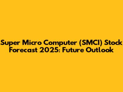 Super Micro Computer (SMCI) Stock Forecast 2025: Future Outlook