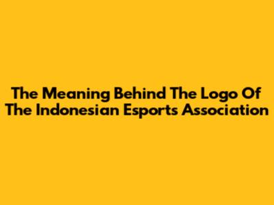 The Meaning Behind The Logo Of The Indonesian Esports Association