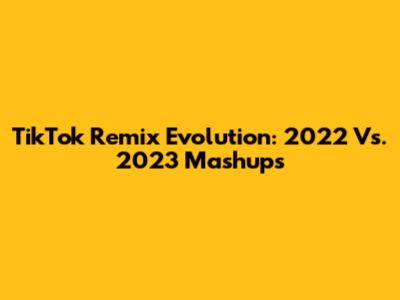 TikTok Remix Evolution: 2022 Vs. 2023 Mashups