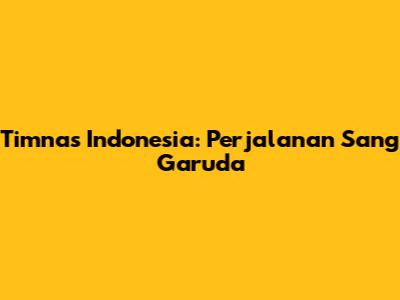 Timnas Indonesia: Perjalanan Sang Garuda