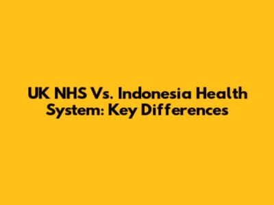 UK NHS Vs. Indonesia Health System: Key Differences