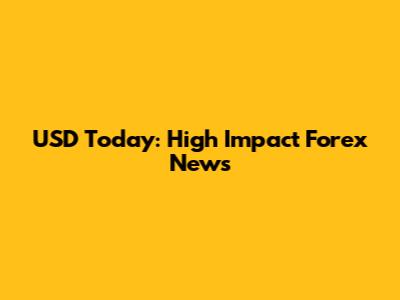 USD Today: High Impact Forex News