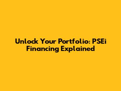 Unlock Your Portfolio: PSEi Financing Explained