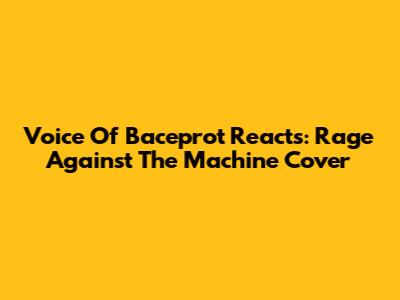Voice Of Baceprot Reacts: Rage Against The Machine Cover