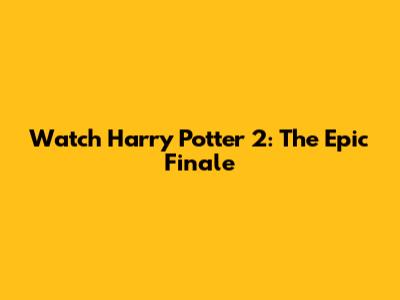 Watch Harry Potter 2: The Epic Finale