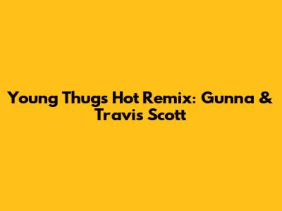 Young Thug's Hot Remix: Gunna & Travis Scott